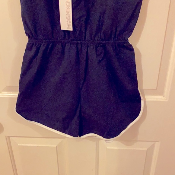Morning Mist Navy blue Romper playsuit size 8 - Picture 4 of 5